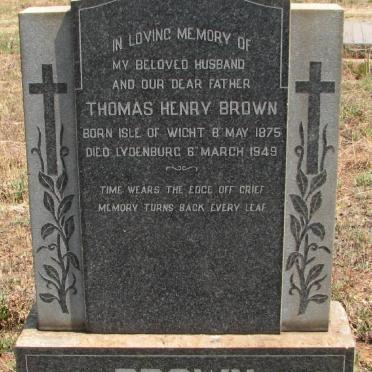 BROWN Thomas Henry 1875-1949