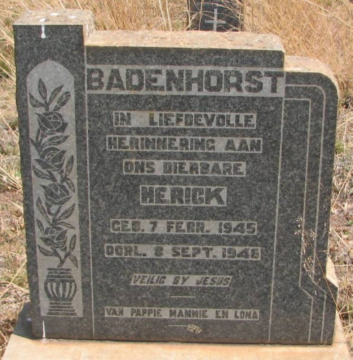 BADENHORST Herick 1945-1946