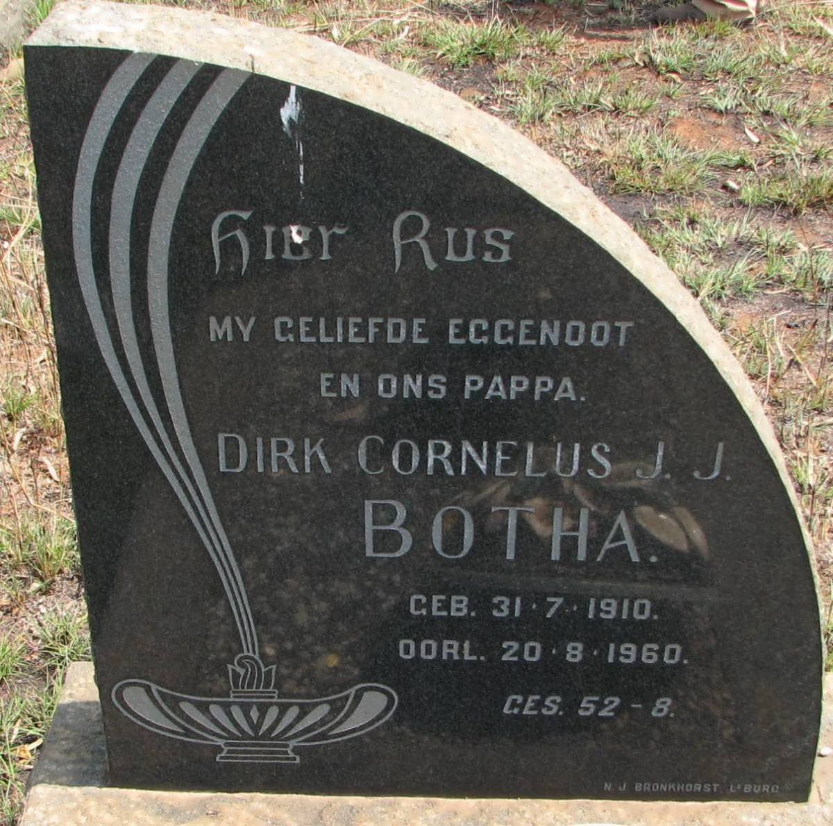BOTHA Dirk Cornelus J.J. 1910-1960