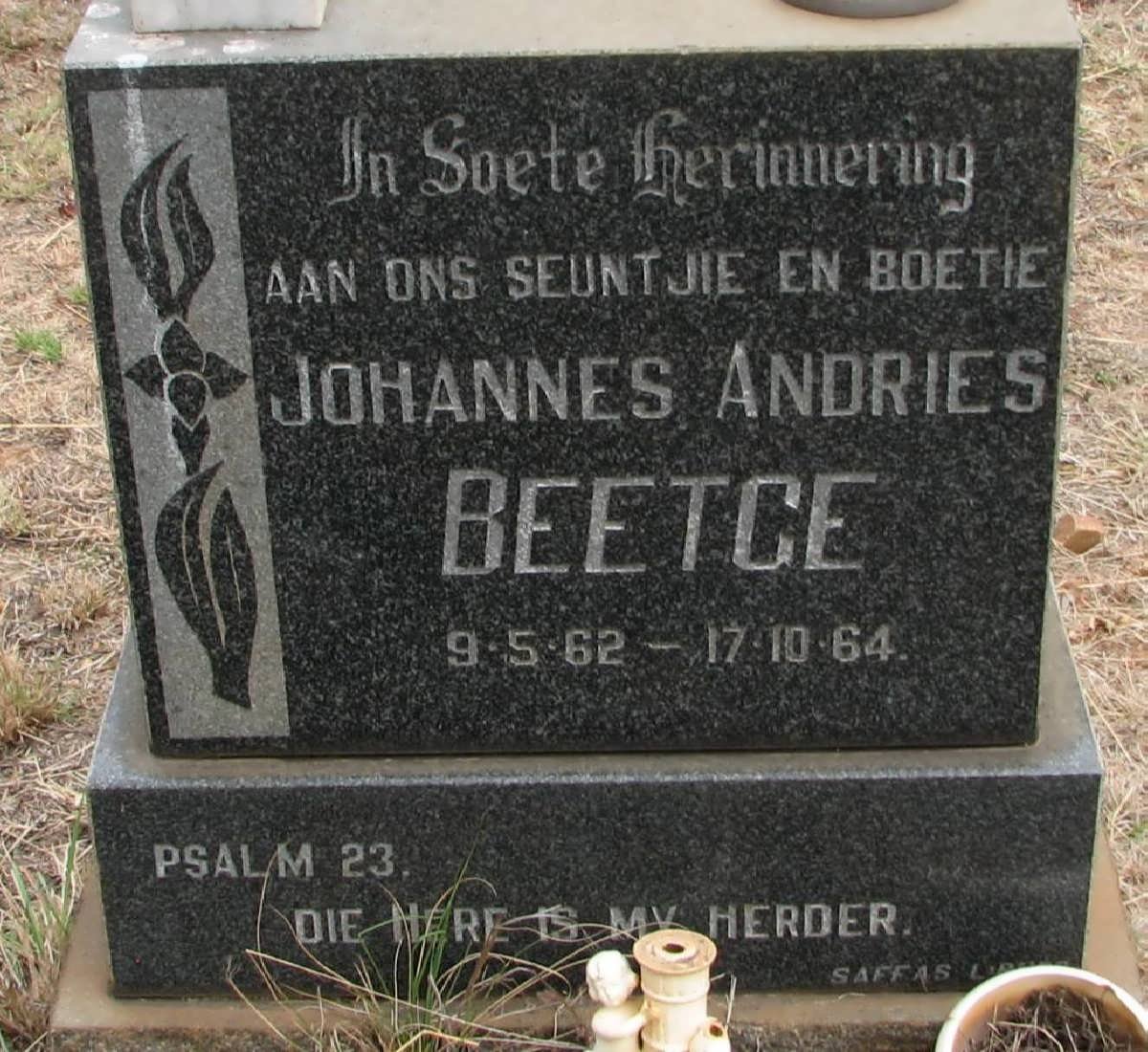 BEETGE Johannes Andries 1962-1964