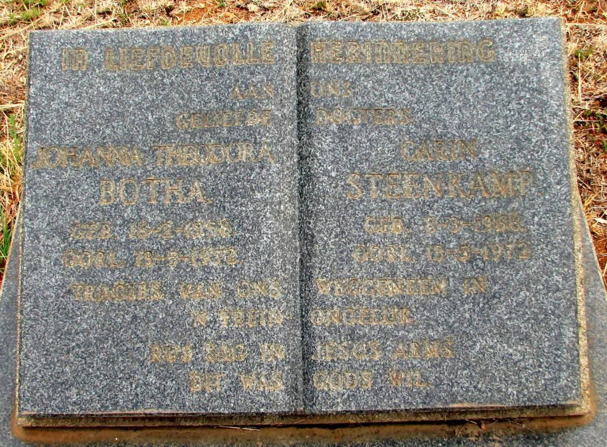 BOTHA Johanna Theodora 195?-1972 :: STEENKAMP Carin 1966-1972