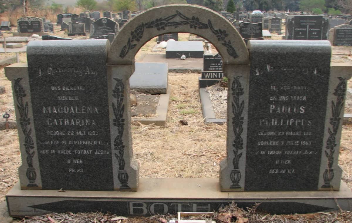 BOTHA Paulus Phillippus -1963 & Magdalena Catharina