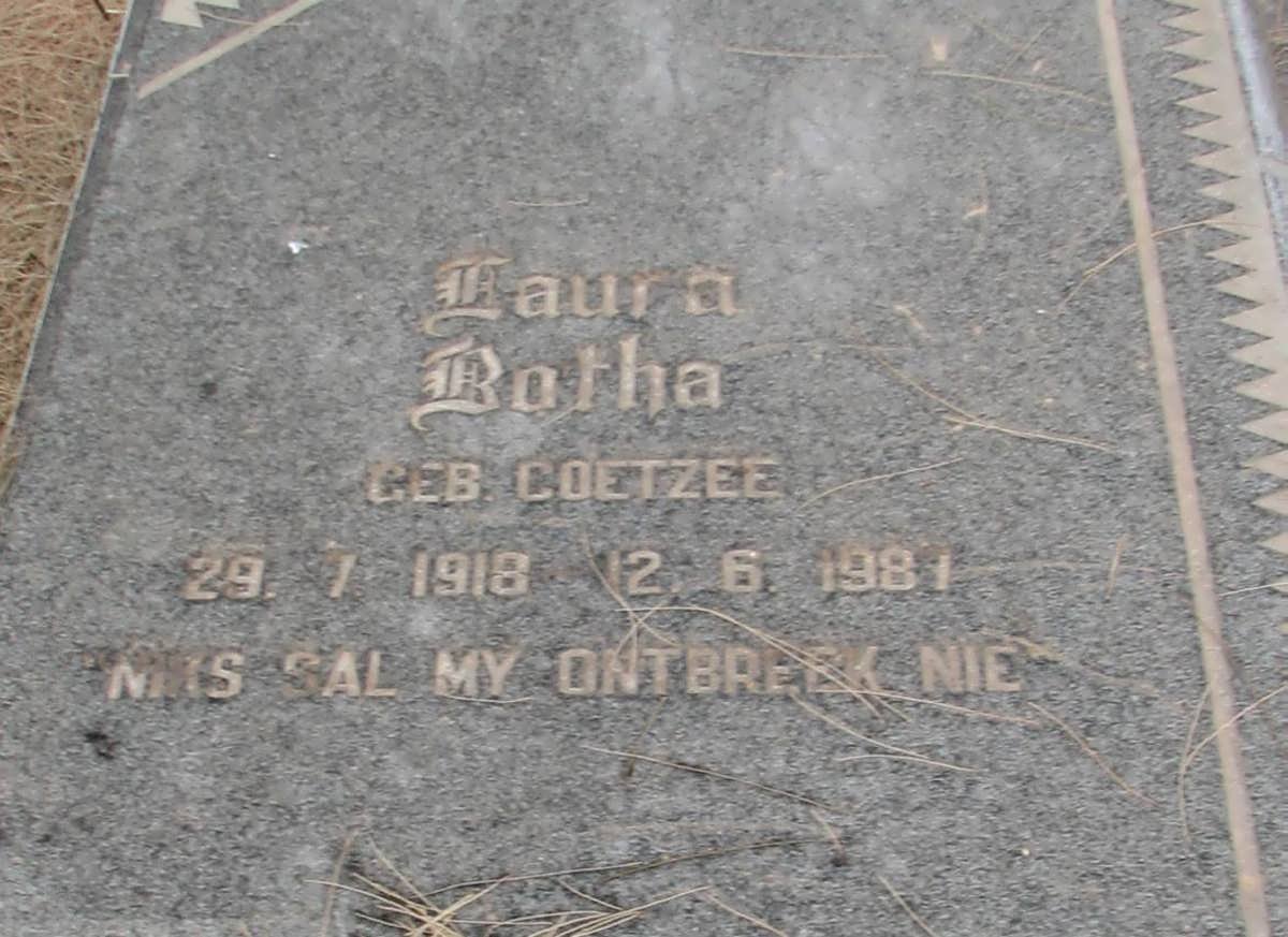 BOTHA Laura nee COETZEE 1918-1981