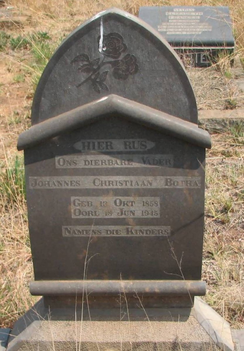 BOTHA Johannes Christiaan 1858-1945