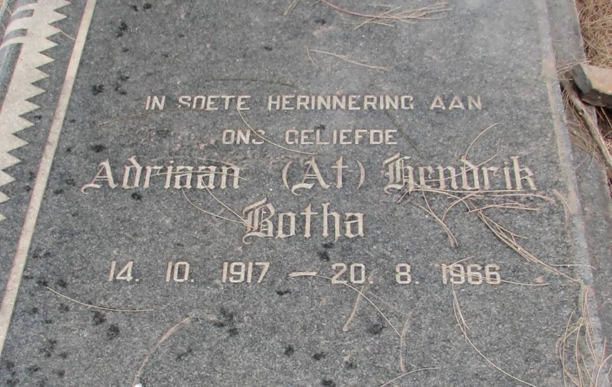 BOTHA Adriaan Hendrik 1917-1966