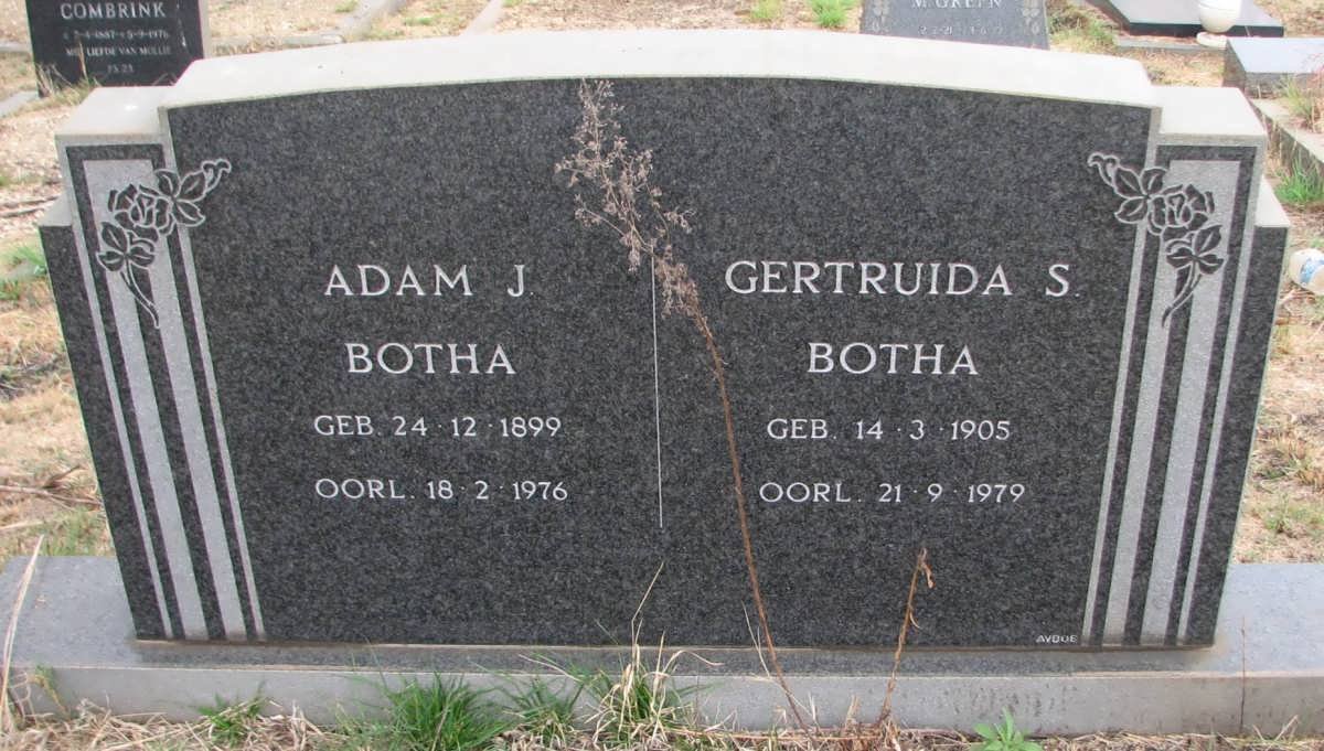 BOTHA Adam J. 1899-1976 & Gertruida S. 1905-1979