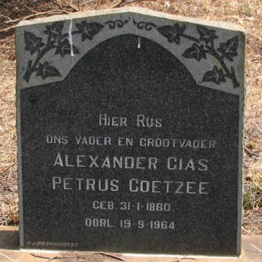 COETZEE Alexander Cias Petrus 1880-1964