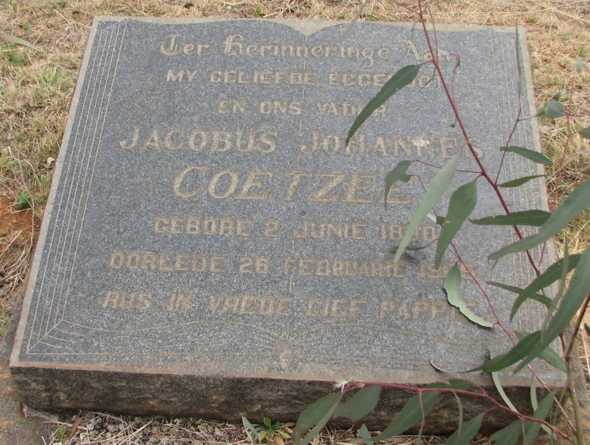 COETZEE Jacobus Johannes 1890-1965