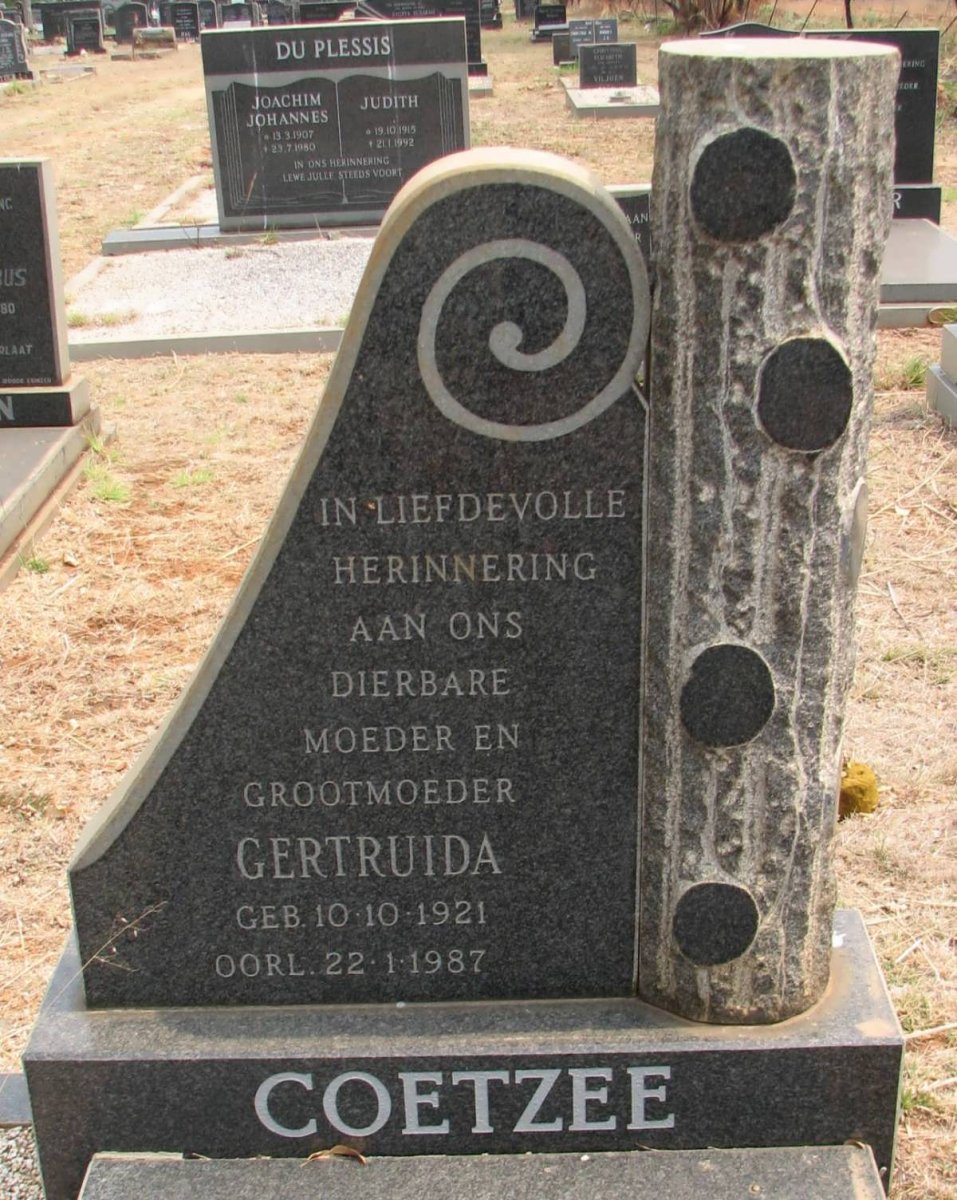 COETZEE Gertruida 1921-1987