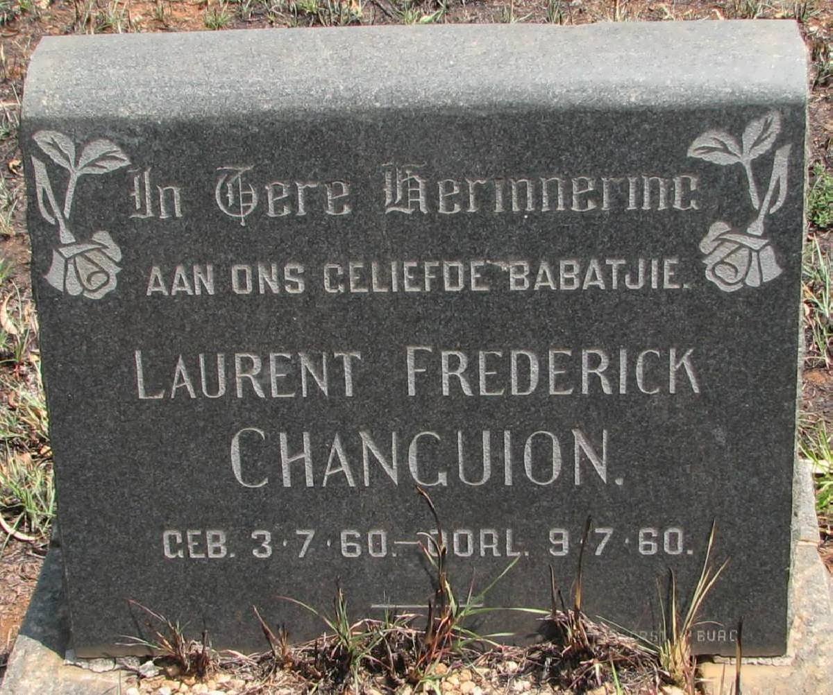 CHANGUION Laurent Frederick 1960-1960