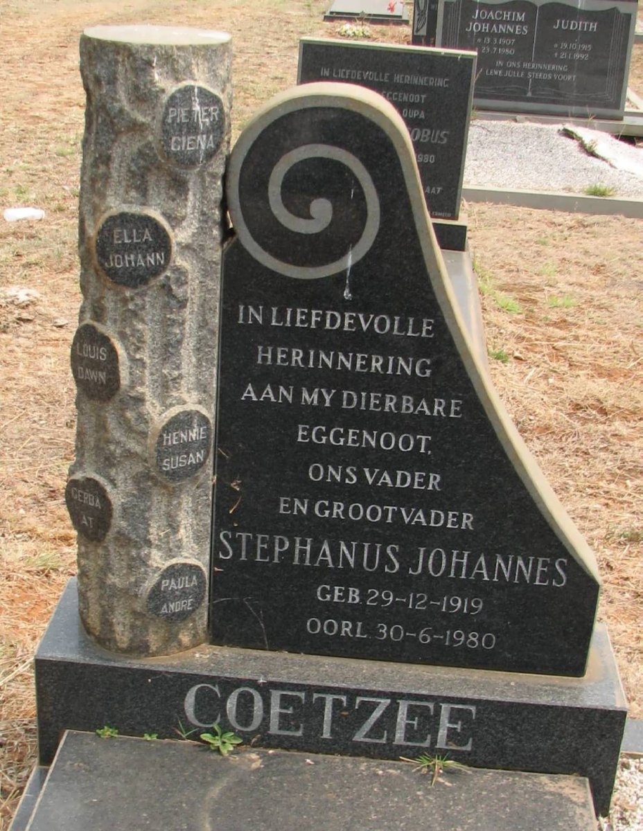 COETZEE Stephanus Johannes 1919-1980