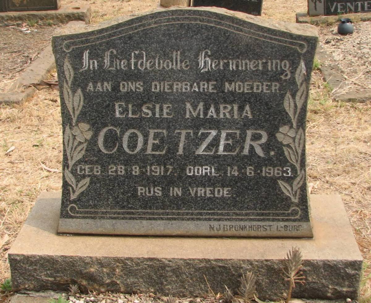 COETZER Elsie Maria 1917-1963