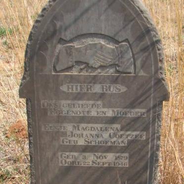 COETZEE Elsje Magdalena nee SCHOEMAN 1879-1946