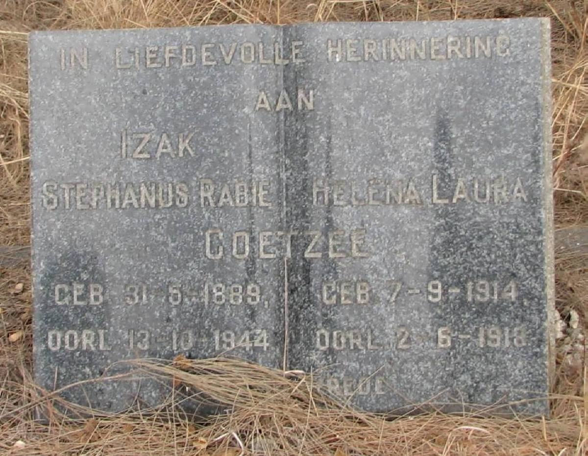 COETZEE Izak Stephanus Rabie 1889-1944 :: COETZEE Helena Laura 1914-1918