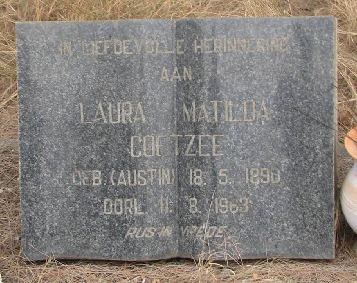 COETZEE Laura Matilda nee AUSTIN 1890-1963