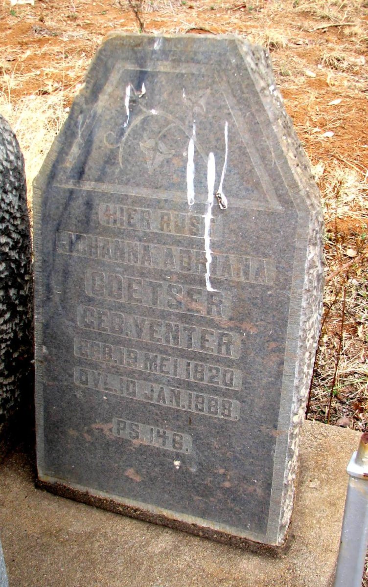 COETSER Johanna Adriana nee VENTER 1820-1888