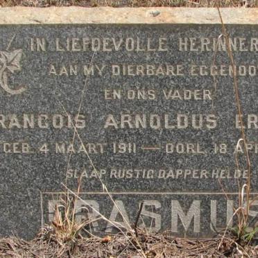 ERASMUS Francois Arnoldus 1911-1959