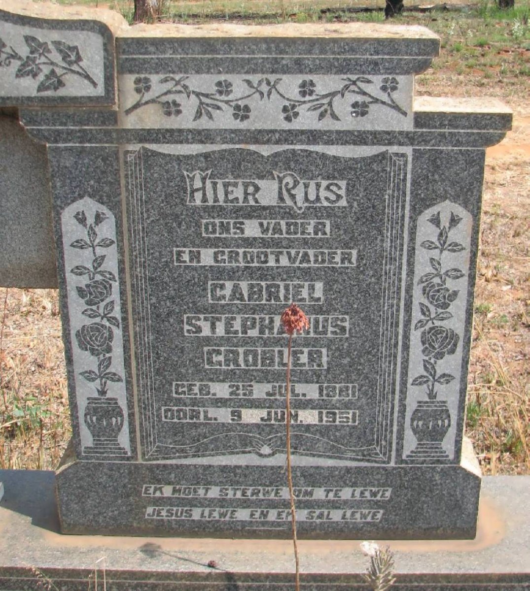 GROBLER Gabriel Stephanus 1881-1951 &amp; Anna Cecilia v.d. MERWE 1884-1949