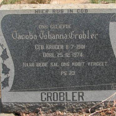 GROBLER Jacoba Johanna nee KRUGER 1901-1974