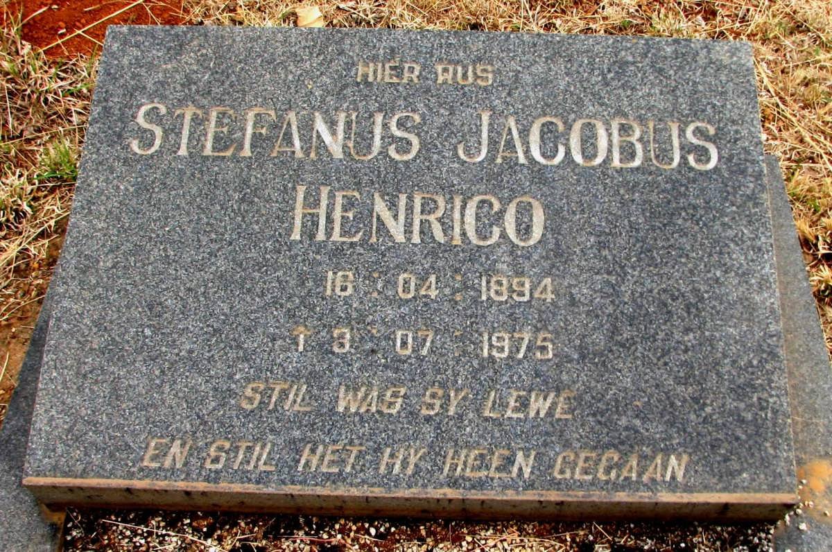 HENRICO Stefanus Jacobus 1894-1975