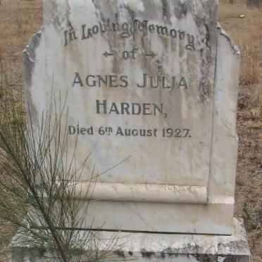 HARDEN Agnes Julie -1927