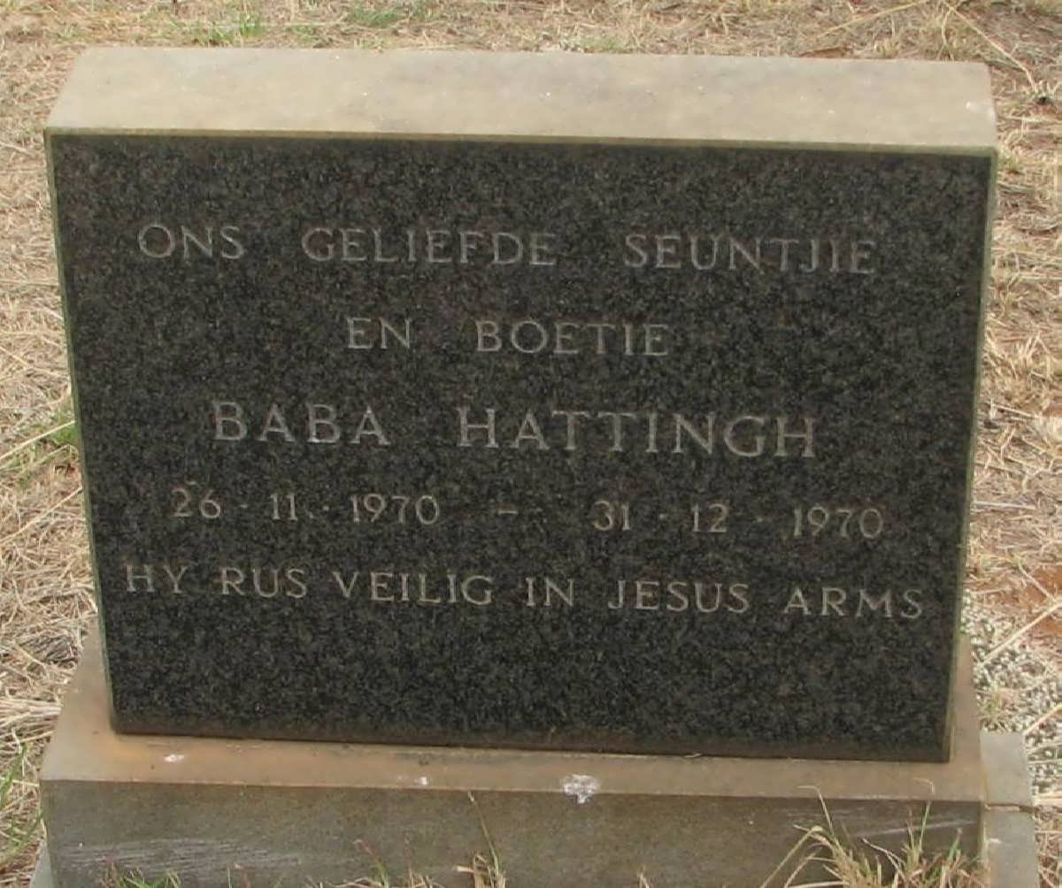 HATTINGH Baba 1970-1970