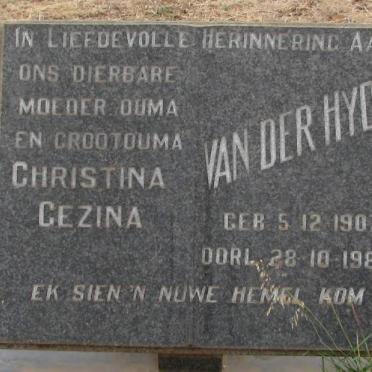HYDE Christina Gezina, van der 1907-1987