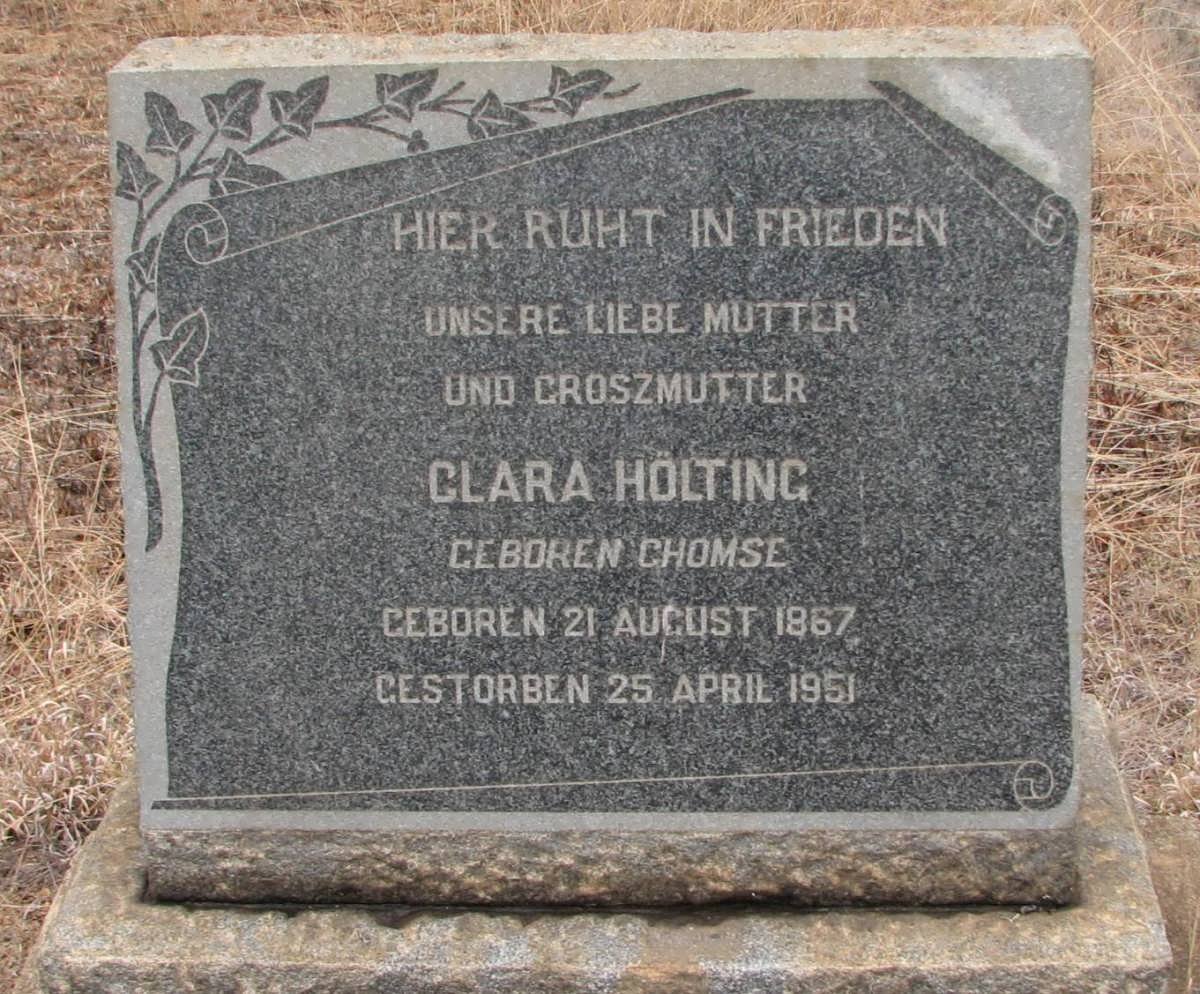 HOLTING Clara nee CHOMSE 1867-1951