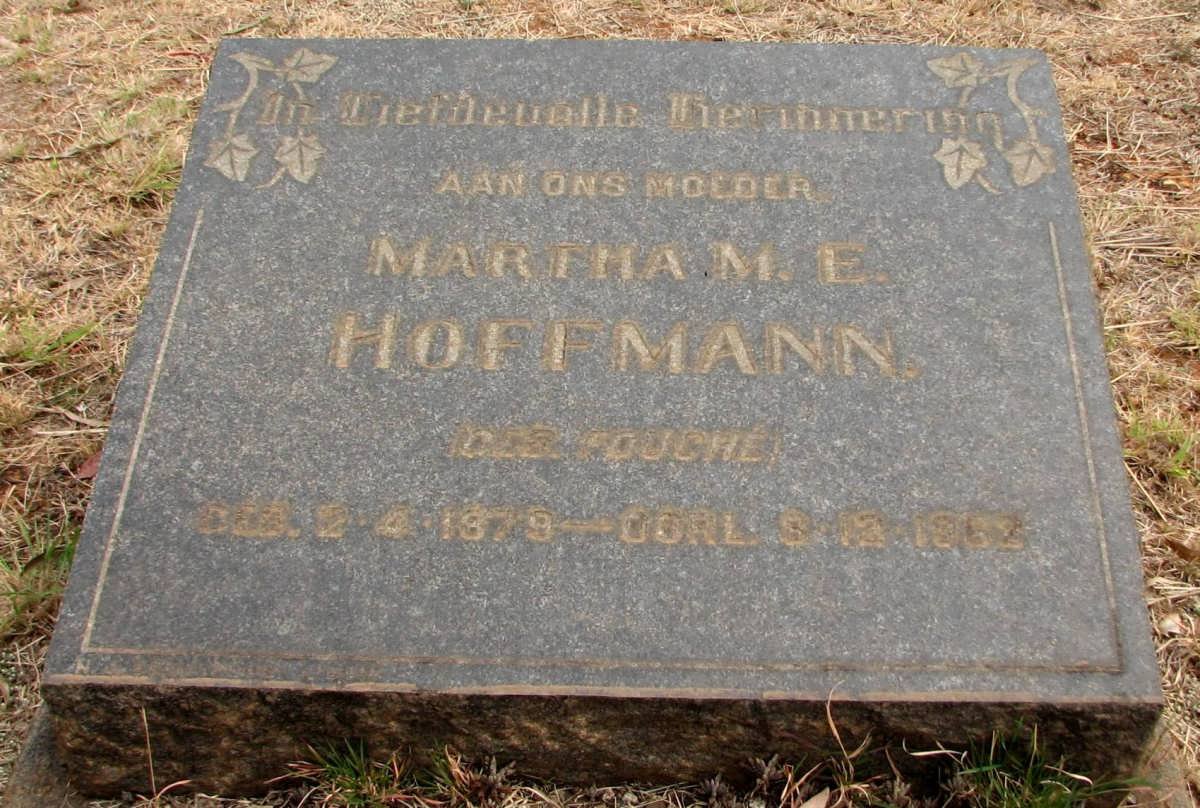 HOFFMANN Martha M.E. nee FOUCHE 1879-1962