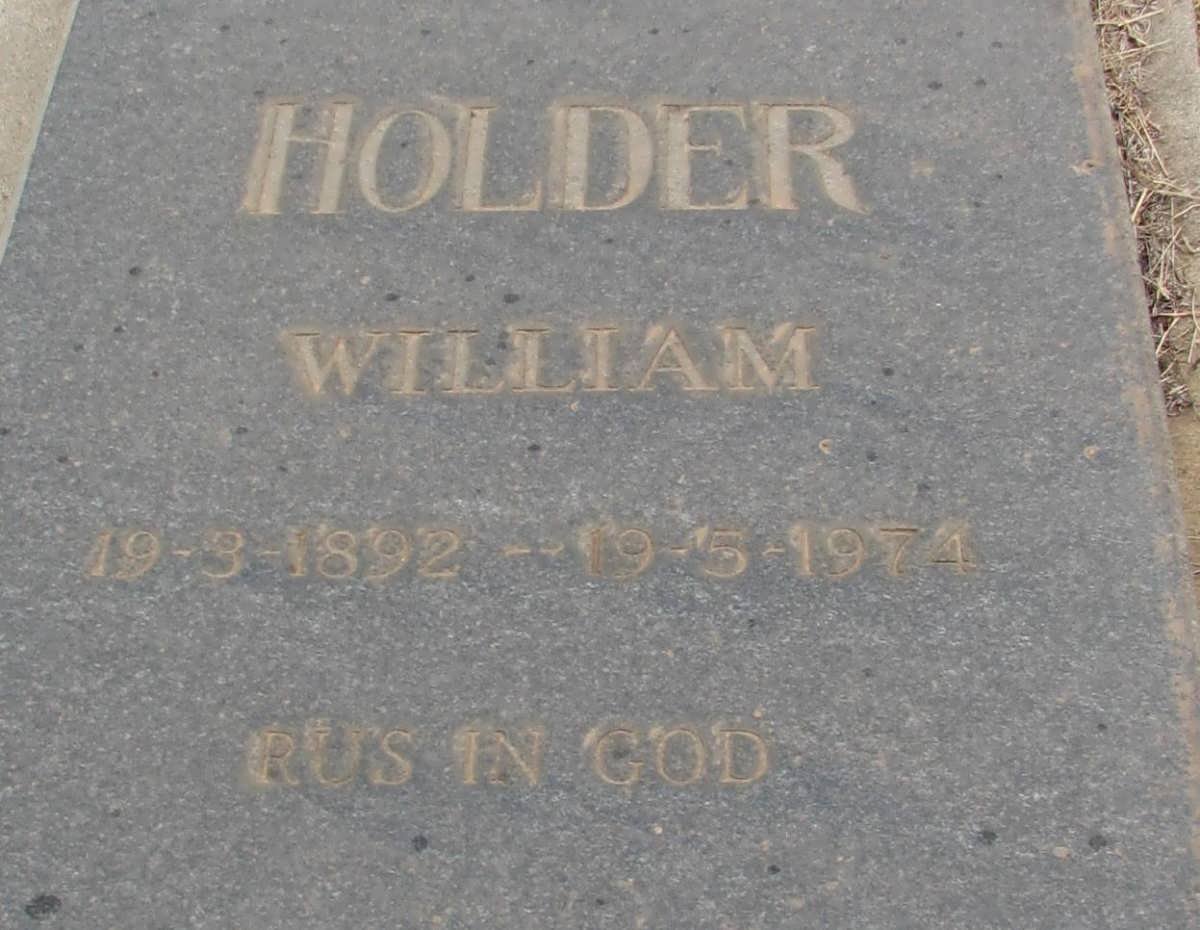 HOLDER William 1892-1974