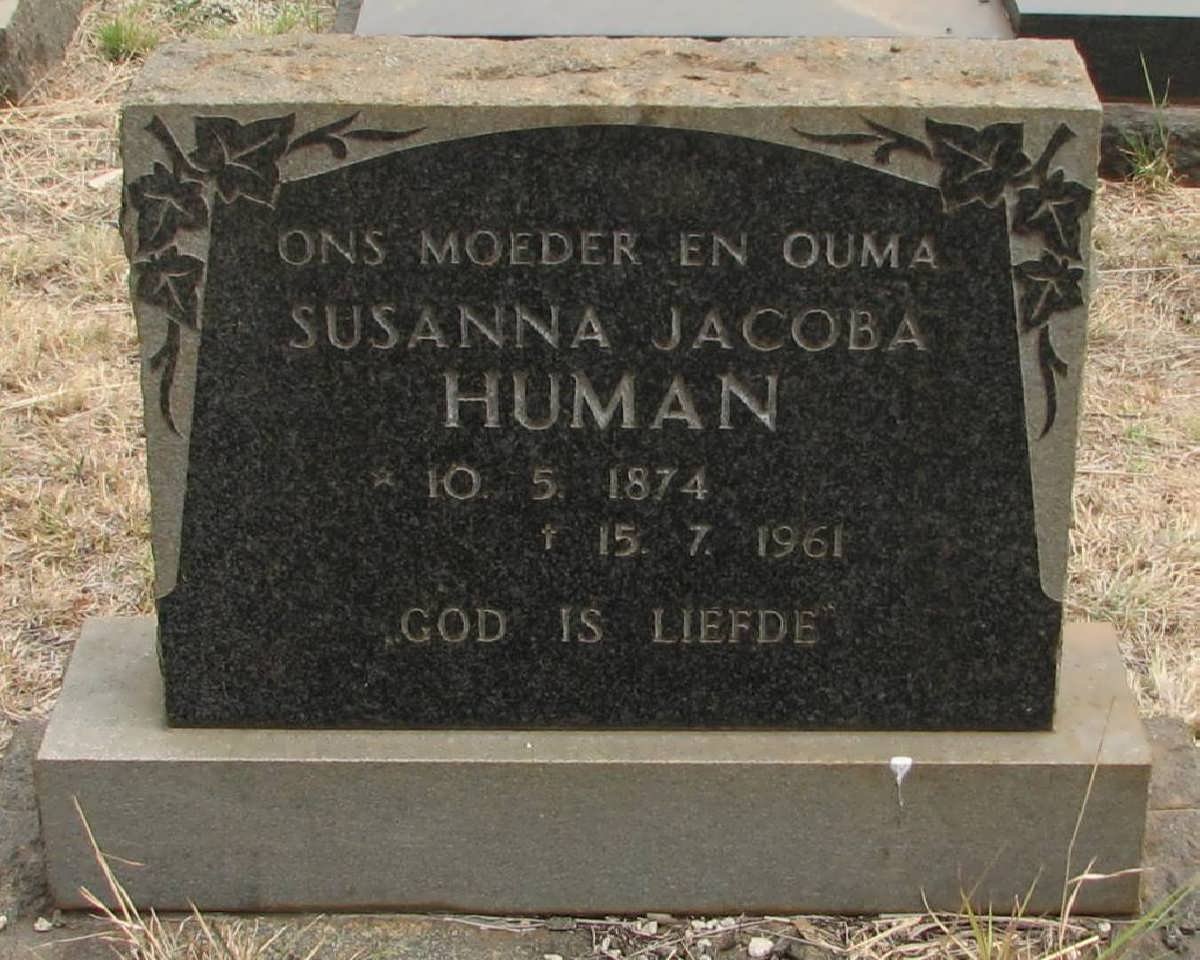 HUMAN Susanna Jacoba 1874-1961