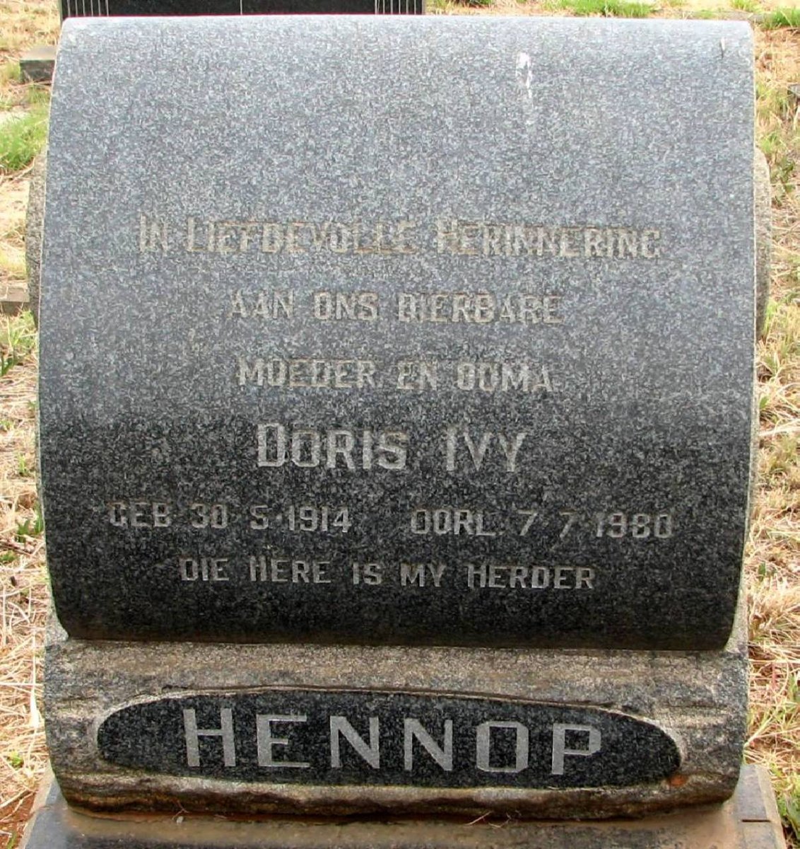HENNOP Doris Ivy 1914-1980