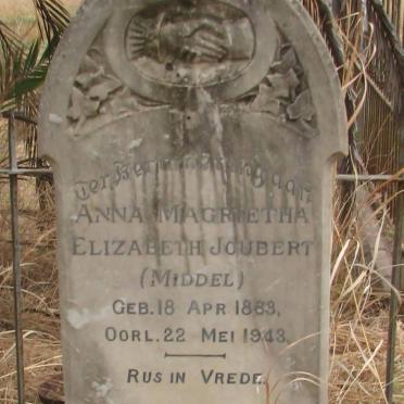 JOUBERT Anna Magrietha Elizabeth nee MIDDEL 1863-1943