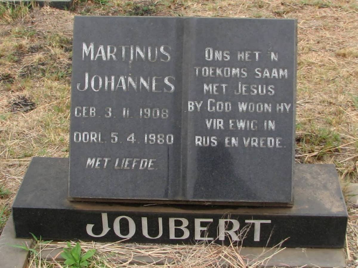 JOUBERT Martinus Johannes 1908-1980
