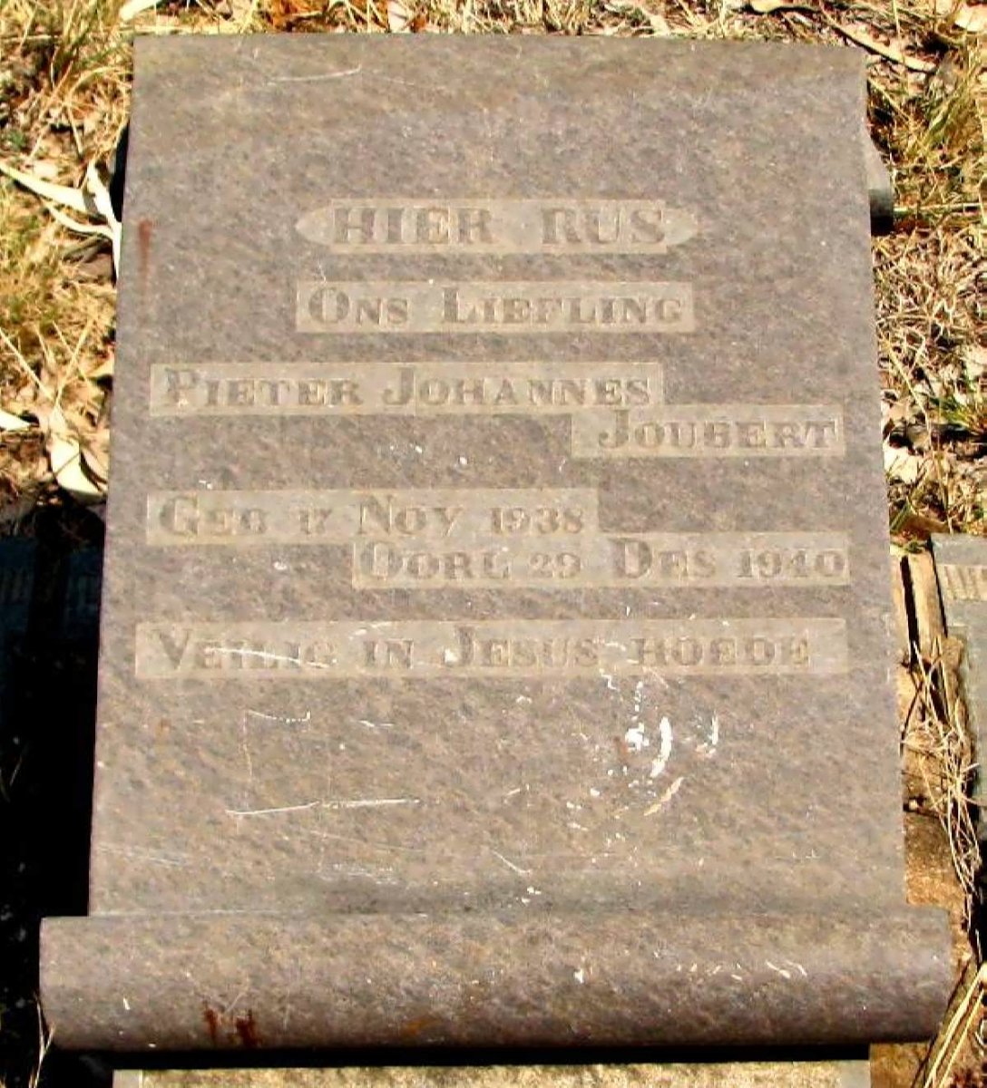 JOUBERT Pieter Johannes 1938-1940