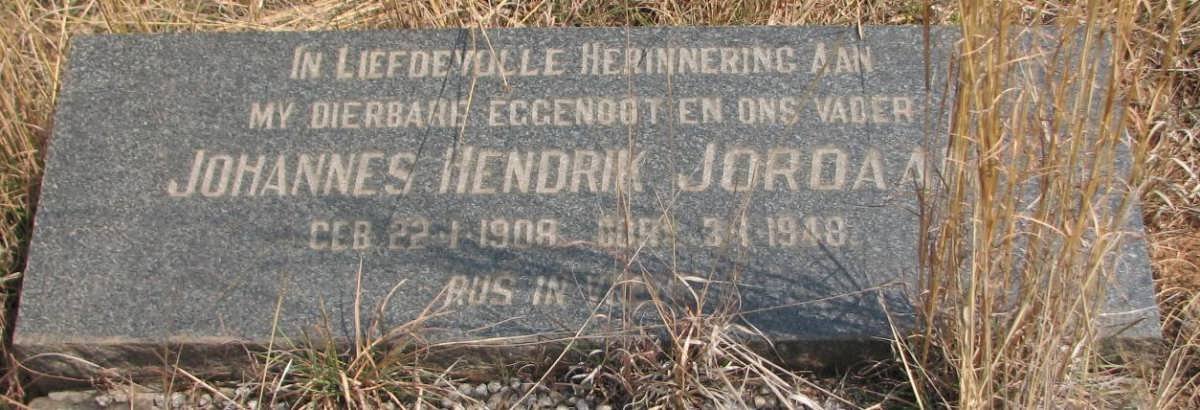 JORDAAN Johannes Hendrik 1908-1948