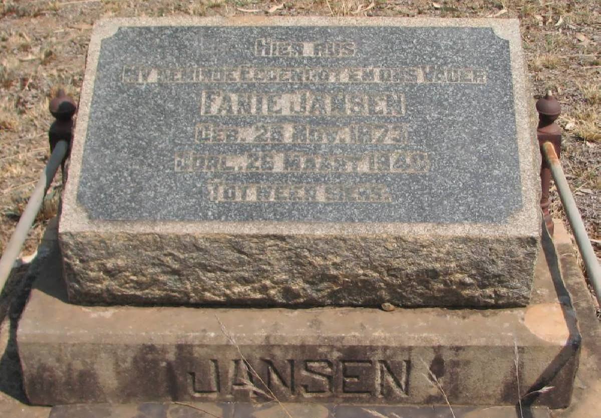 JANSEN Fanie 1873-1946