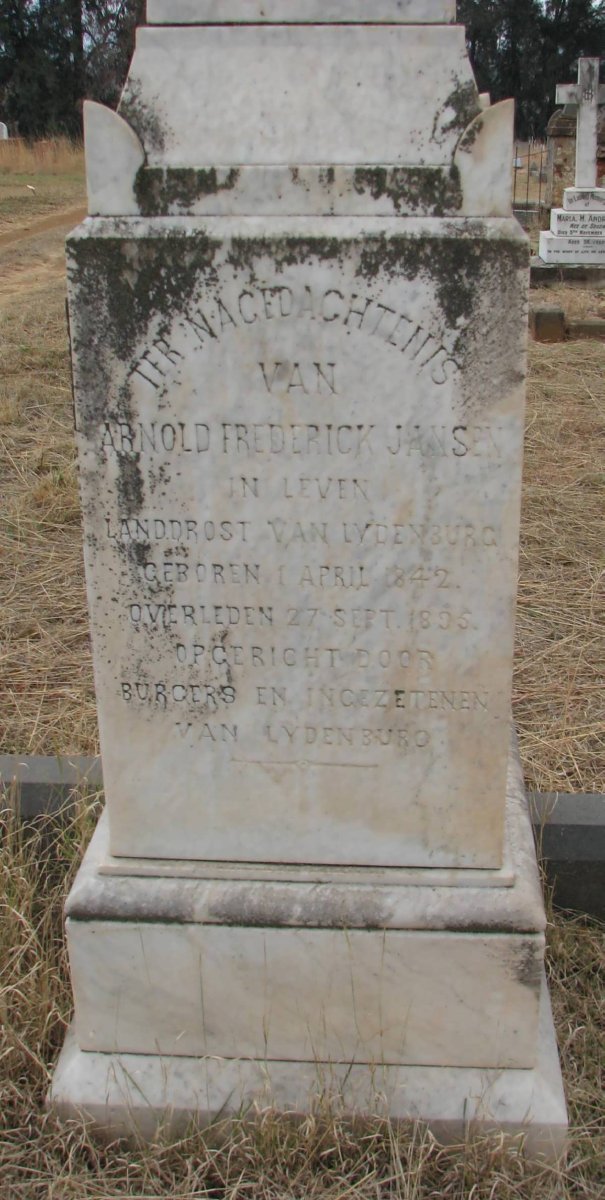 JANSEN Arnold Frederick 1842-1895