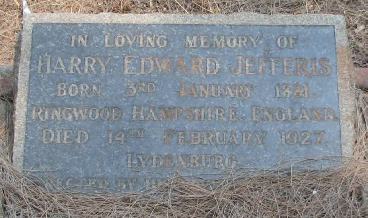 JEFFERIS Henry Edward 1881-1927
