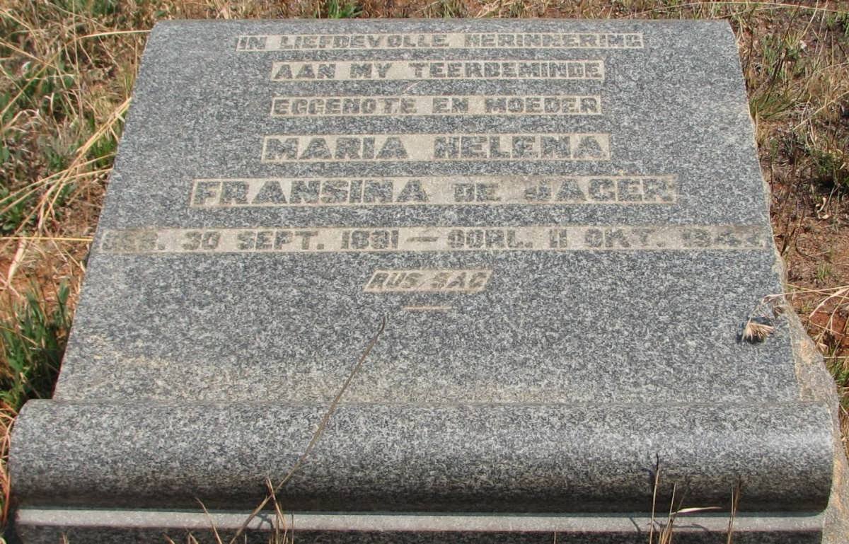 JAGER Maria Helena Fransina, de 1881-1947