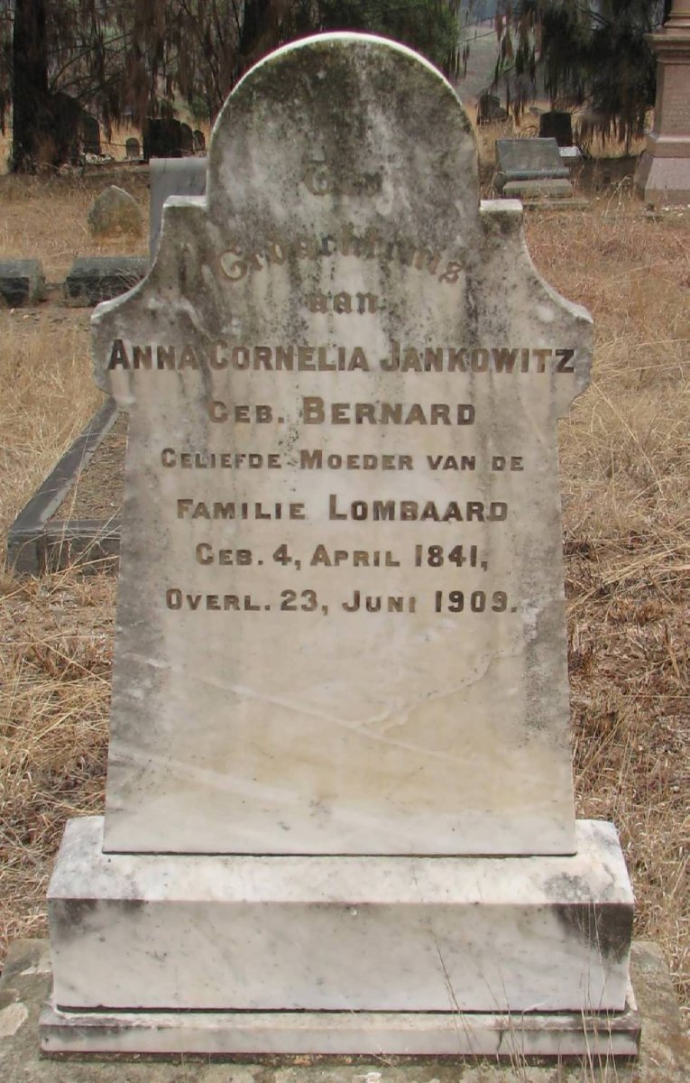 JANKOWITZ Anna Cornelia nee BERNARD 1841-1909