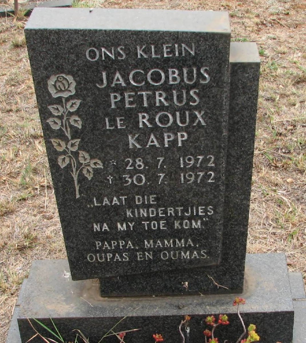 KAPP Jacobus Petrus le Roux 1972-1972