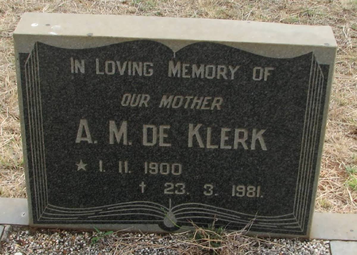 KLERK A.M., de 1900-1981