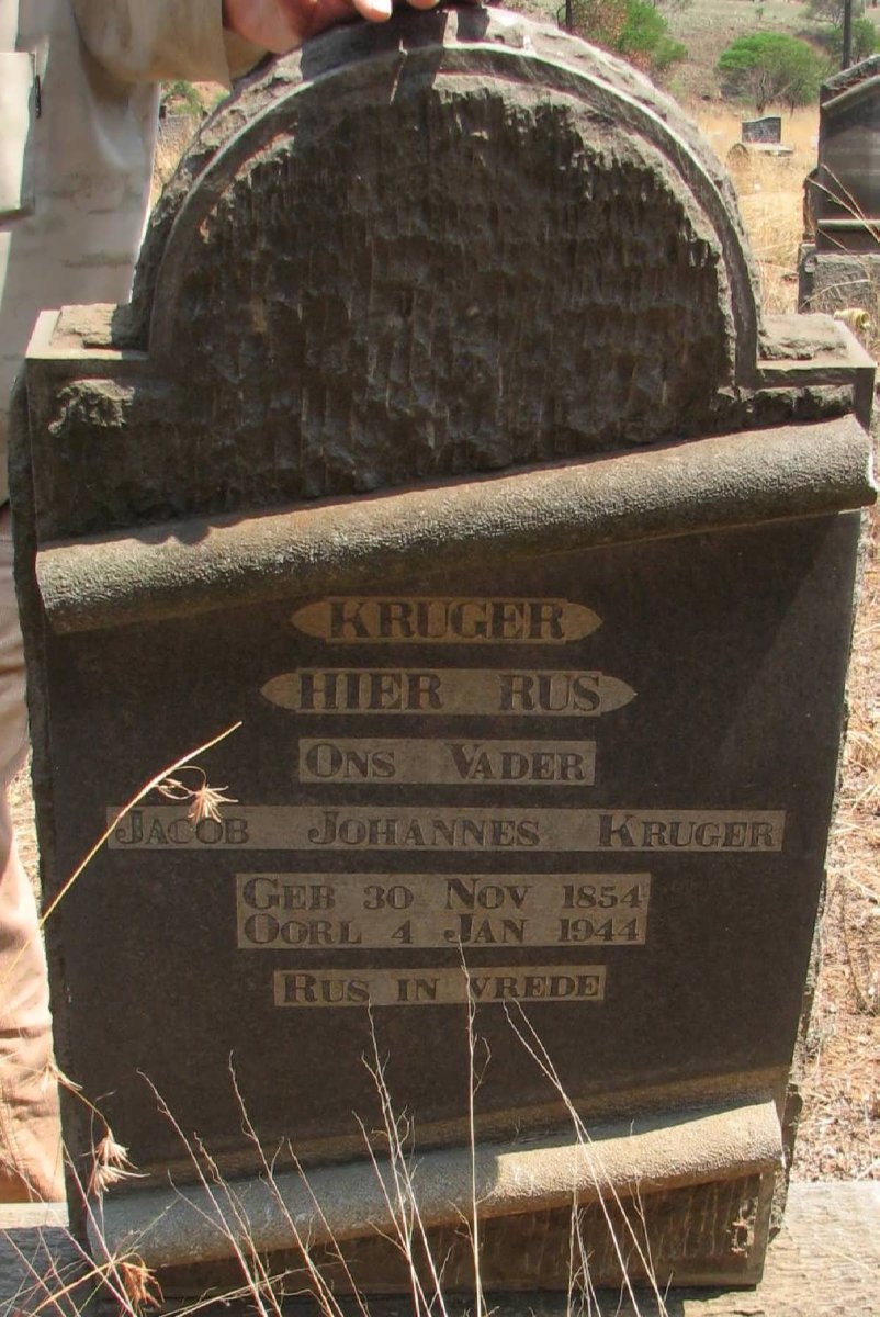 KRUGER Jacob Johannes 1854-1944