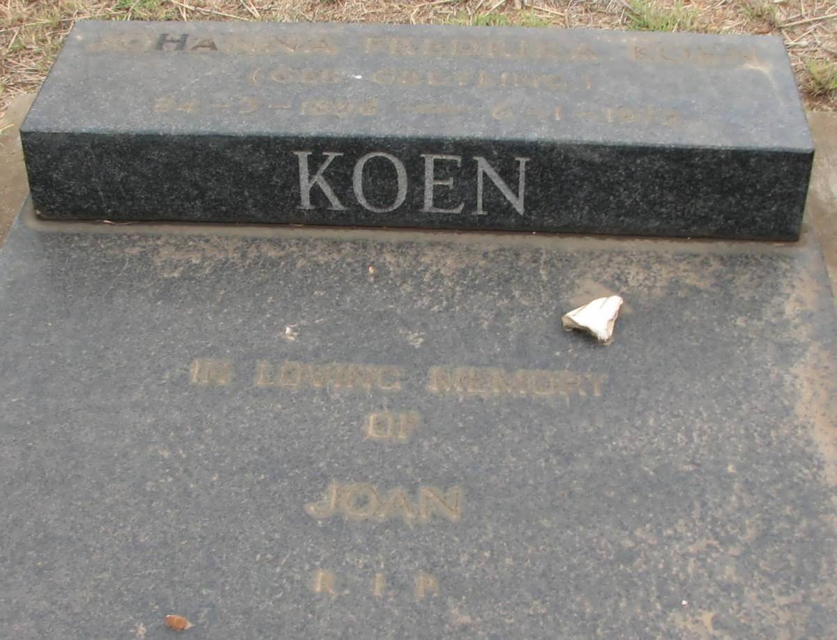 KOEN Johanna Frederika OLIVIER 1898-1970