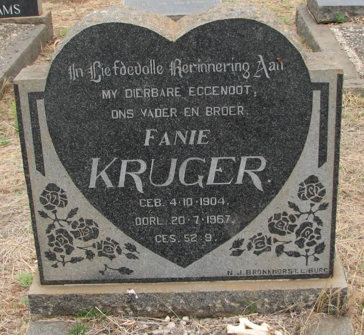 KRUGER Fanie 1904-1967