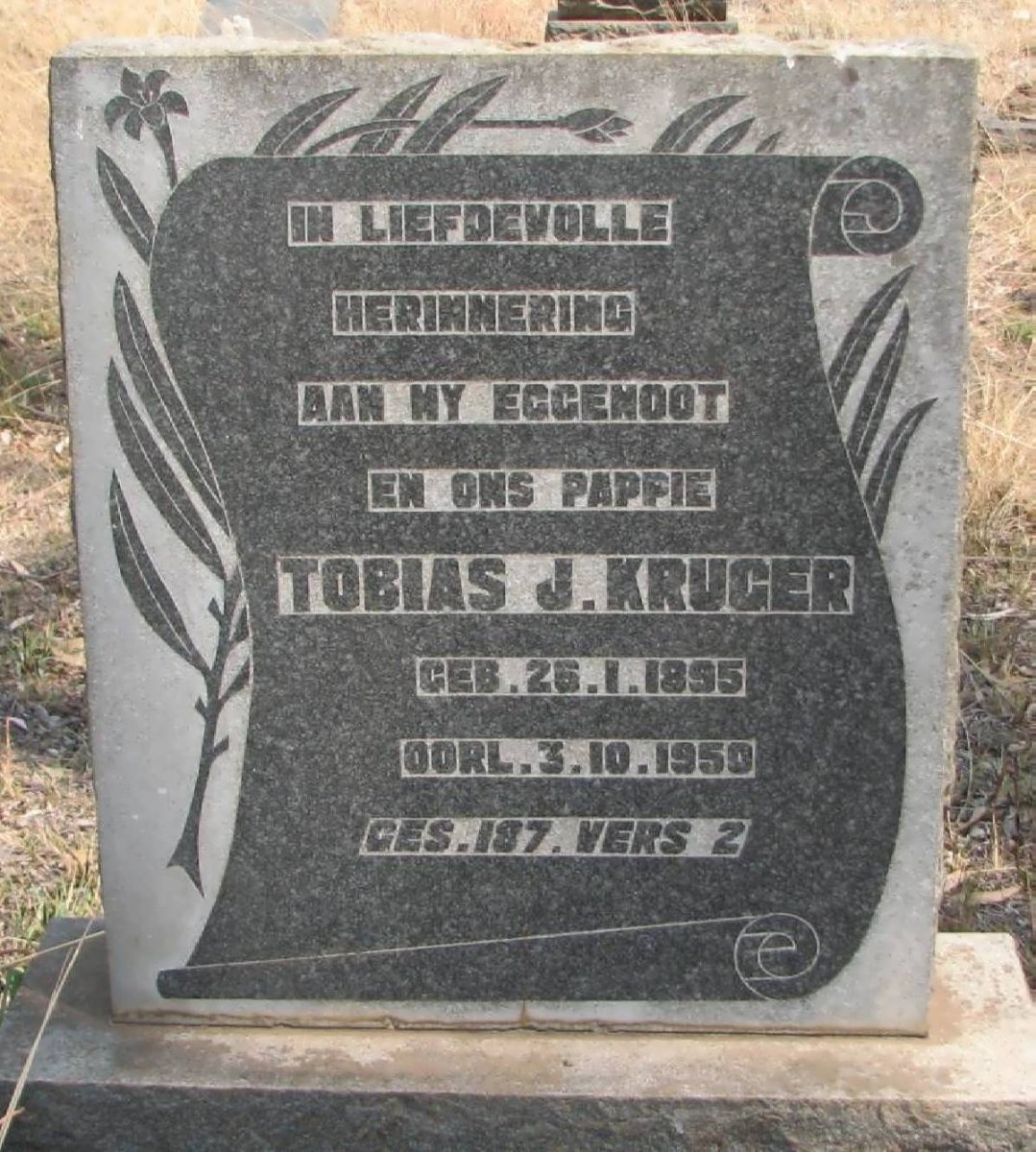 KRUGER Tobias J. 1895-1950