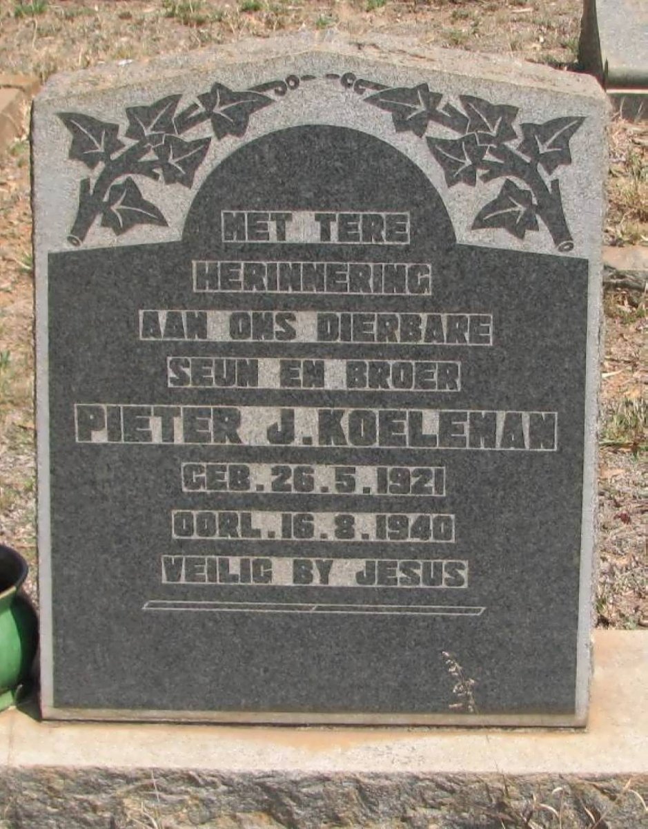 KOELEMAN Pieter J. 1921-1940