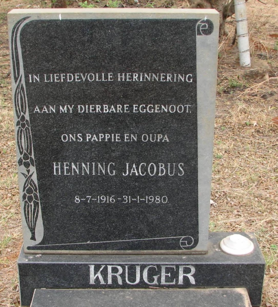 KRUGER Henning Jacobus 1916-1980