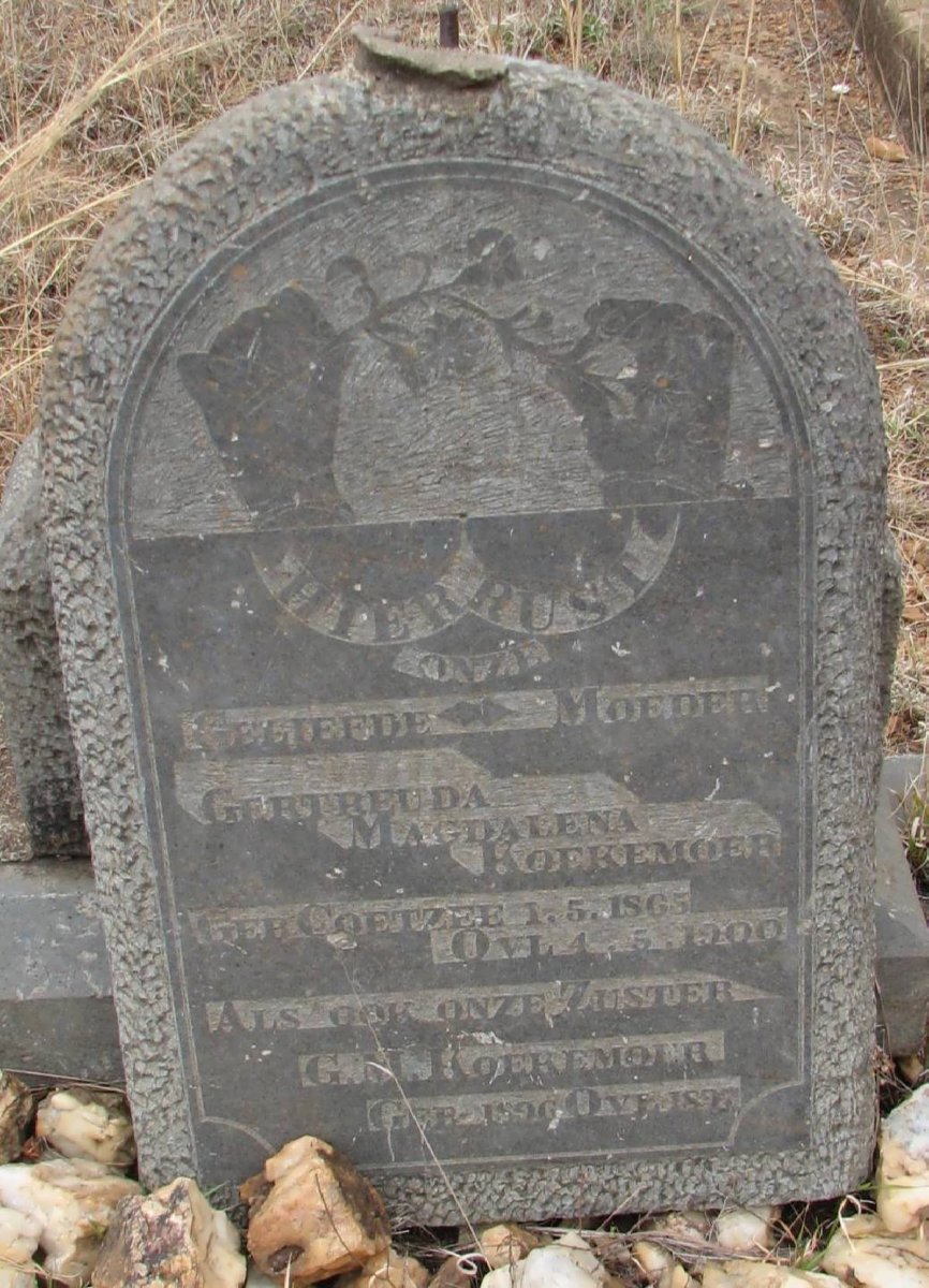 KOEKEMOER Getruida Magdalena 1865-1900 :: KOEKEMOER G.M. 1896-1896
